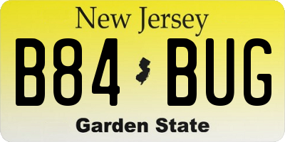 NJ license plate B84BUG