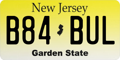 NJ license plate B84BUL