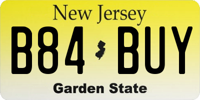 NJ license plate B84BUY