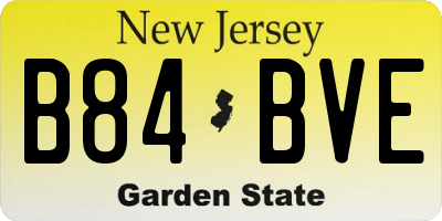 NJ license plate B84BVE
