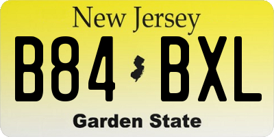 NJ license plate B84BXL