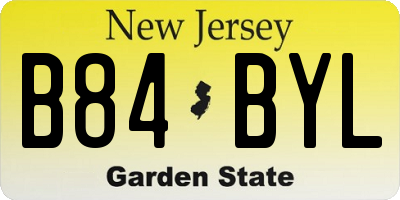 NJ license plate B84BYL
