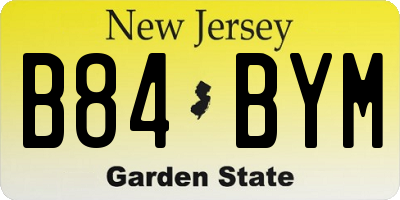 NJ license plate B84BYM