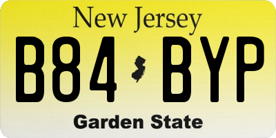 NJ license plate B84BYP