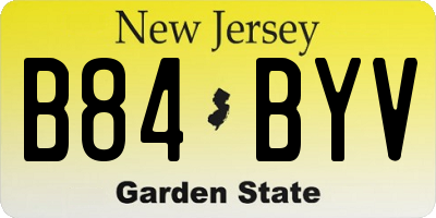 NJ license plate B84BYV