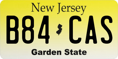 NJ license plate B84CAS