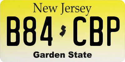 NJ license plate B84CBP
