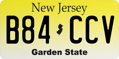 NJ license plate B84CCV