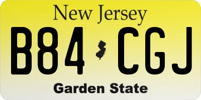 NJ license plate B84CGJ