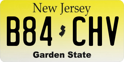 NJ license plate B84CHV
