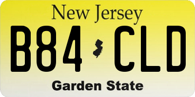 NJ license plate B84CLD
