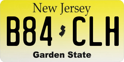 NJ license plate B84CLH