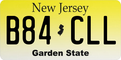 NJ license plate B84CLL