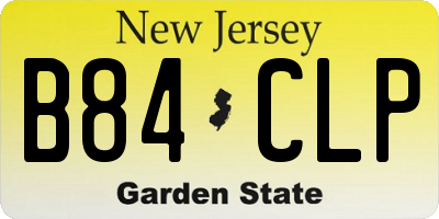NJ license plate B84CLP