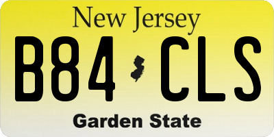 NJ license plate B84CLS