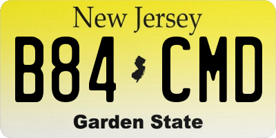 NJ license plate B84CMD