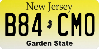 NJ license plate B84CMO