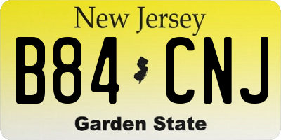 NJ license plate B84CNJ