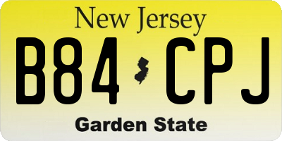NJ license plate B84CPJ