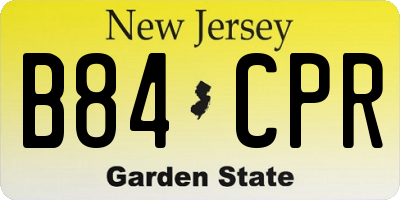 NJ license plate B84CPR