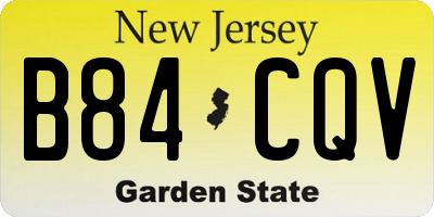 NJ license plate B84CQV