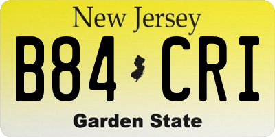 NJ license plate B84CRI