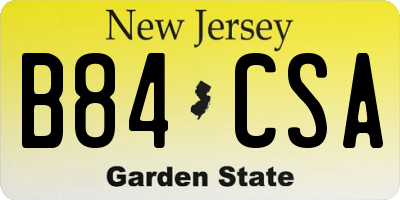 NJ license plate B84CSA
