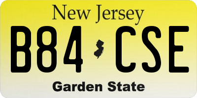 NJ license plate B84CSE