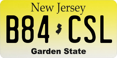 NJ license plate B84CSL