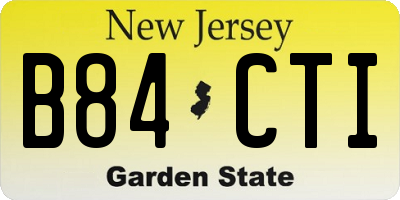 NJ license plate B84CTI