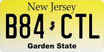 NJ license plate B84CTL