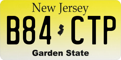 NJ license plate B84CTP