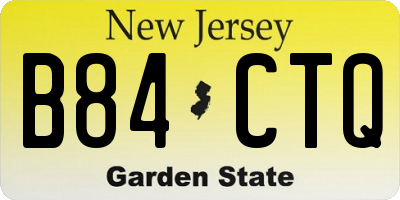 NJ license plate B84CTQ