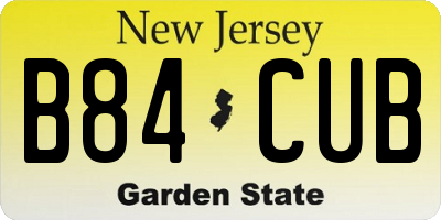 NJ license plate B84CUB