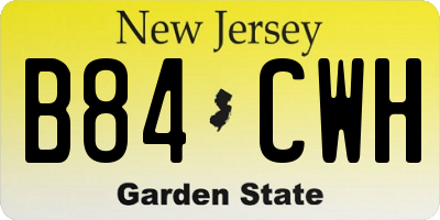 NJ license plate B84CWH