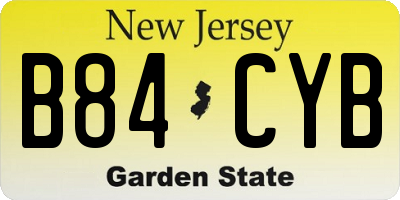 NJ license plate B84CYB