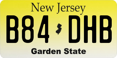 NJ license plate B84DHB