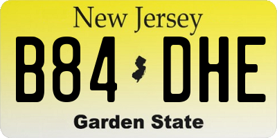 NJ license plate B84DHE