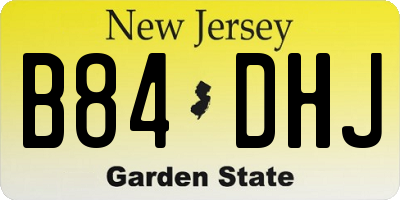 NJ license plate B84DHJ