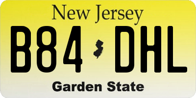 NJ license plate B84DHL