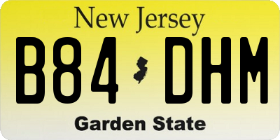 NJ license plate B84DHM