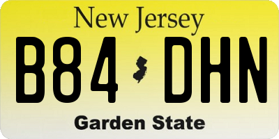 NJ license plate B84DHN