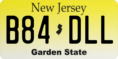 NJ license plate B84DLL
