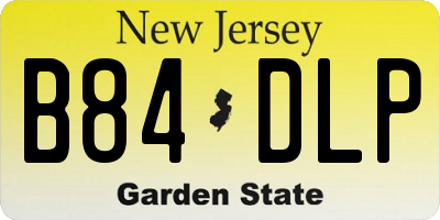NJ license plate B84DLP