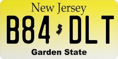 NJ license plate B84DLT