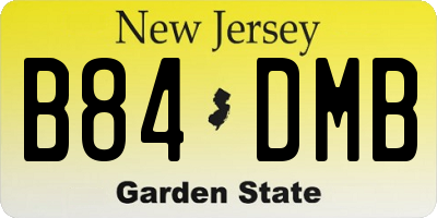 NJ license plate B84DMB
