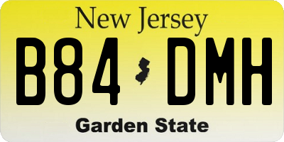 NJ license plate B84DMH