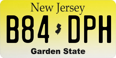 NJ license plate B84DPH
