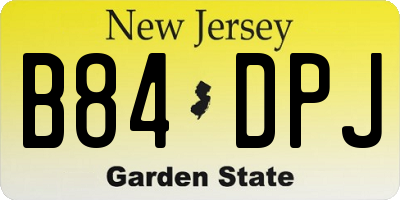 NJ license plate B84DPJ