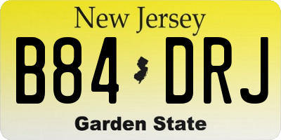 NJ license plate B84DRJ